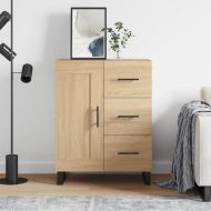 Сайдборд, дъб сонома, 69,5x34x90 см, инженерно дърво