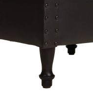 Фотьойл, черен, естествена кожа