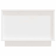 Кафе маса, бяла, 40x50x35 см, борово дърво масив