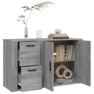 Сайдборд, сив сонома, 100x33x59,5 см, инженерно дърво
