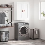 Стенен шкаф бял 69,5x34x90 см инженерно дърво