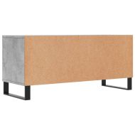 ТВ шкаф, бетонно сиво, 100x34,5x44,5 см, инженерно дърво