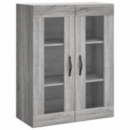 Висок шкаф, сив сонома, 69,5x34x180 см, инженерно дърво