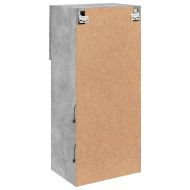 ТВ шкаф с LED осветление, бетонно сив, 40,5x30x90 см