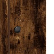 Шкаф за баня с държач за ролки, опушен дъб, 20,5x22x72 см