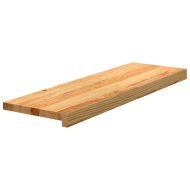 Стълбищни стъпала, 16 бр, светлокафяви, 80x30x2 см, дъб масив