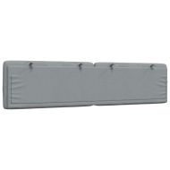 Мека табла за легло, светлосива, 200 см, плат