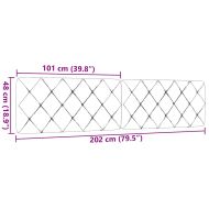 Мека табла за легло, светлосива, 200 см, плат