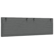 Мека табла за легло Hanko, тъмносива, 160 см, плат