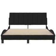 Рамка за легло без матрак Hanko, черна, 140x190 см плат