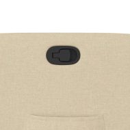 Изправящ реклайнер стол, кремав, текстил