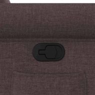 Изправящ реклайнер стол, тъмнокафяв, текстил