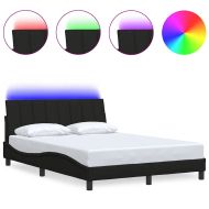 Рамка за легло без матрак Hanko, черна, 140x200 см плат