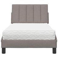 Легло с матрак Hanko, таупе, 90x200 см, плат