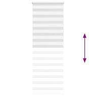 Зеброва щора бял 75x200 см Ширина на плата 70,9 см Полиестер