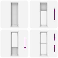 Плисирана щора Бяла 65x200 cm Ширина на плата 64,4 cm Полиестер