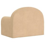 Детски диван, кремав, мек плюш