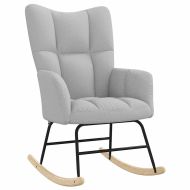 Люлеещ се стол с табуретка за крака Cloud Grey Fabric