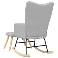 Люлеещ се стол с табуретка за крака Cloud Grey Fabric
