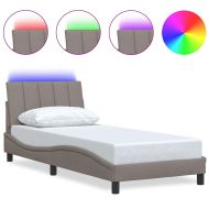 Рамка за легло без матрак Hanko, таупе, 80x200 см, плат