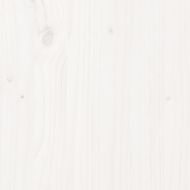 Рамка за легло, бяла, дърво масив, 140x190 см