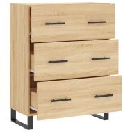 Сайдборд, дъб сонома, 69,5x34x90 см, инженерно дърво