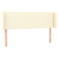 LED горна табла за легло, кремава, 147x16x78/88 см