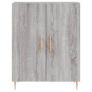 Висок шкаф, сив сонома, 69,5x34x180 см, инженерно дърво
