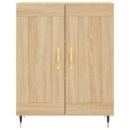 Висок шкаф, дъб сонома, 69,5x34x180 см, инженерно дърво