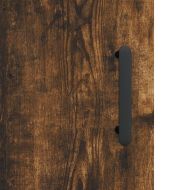 Висок шкаф, опушен дъб, 34,5x34x180 см, инженерно дърво