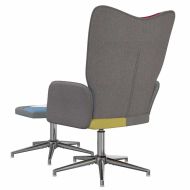 Релаксиращ стол с табуретка, пачуърк, плат