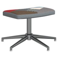 Релаксиращ стол с табуретка, пачуърк, плат