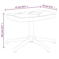 Релаксиращ стол с табуретка, пачуърк, плат