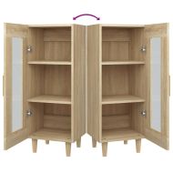 Сайдборд, дъб сонома, 34,5x34x90 см, инженерно дърво