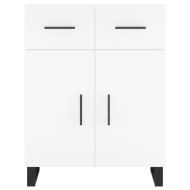 Сайдборд, бял, 69,5x34x90 см, инженерно дърво