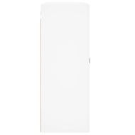 Стенен шкаф бял 69,5x34x90 см инженерно дърво