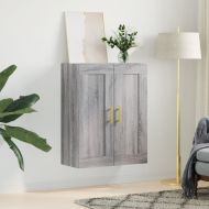 Стенен шкаф сив сонома 69,5x34x90 см инженерно дърво