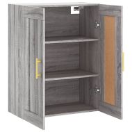 Стенен шкаф сив сонома 69,5x34x90 см инженерно дърво