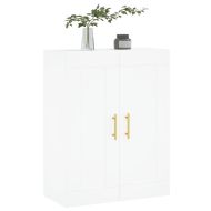 Стенен шкаф бял 69,5x34x90 см инженерно дърво