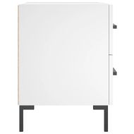 Нощно шкафче, бяло, 40x35x47,5 см, инженерно дърво