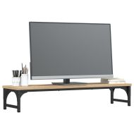 Поставка за монитор, дъб сонома, 85x23x15,5 см, инженерно дърво