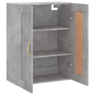 Стенен шкаф бетонно сив 69,5x34x90 см инженерно дърво