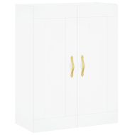 Висок шкаф, бял, 69,5x34x180 см, инженерно дърво