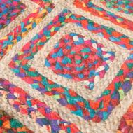 Перящ се килим многоцветен Ø 120 см