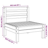 Градински кресла без подлакътници, 2 бр, импрегниран бор дърво