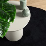 Килим OVIEDO с къс косъм, черен, Ø 160 см