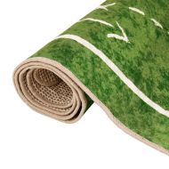 Детски килим зелен 160x230 см футболно игрище миещ