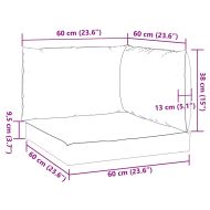 Палетни възглавници, 3 бр, меланж зелени, плат