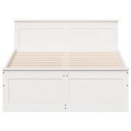 Рамка за легло без матрак с табла 120x190 см борово дърво масив