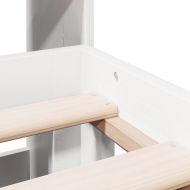 Легло с етажерка за книги, без матрак, 180x200 см, бор масив